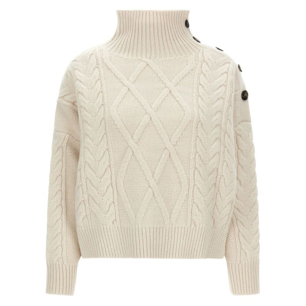 Yves Salomon White Wool Women's Cardigan